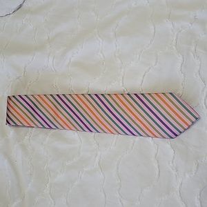 Rainbow Hermès stripped tie multi color pink